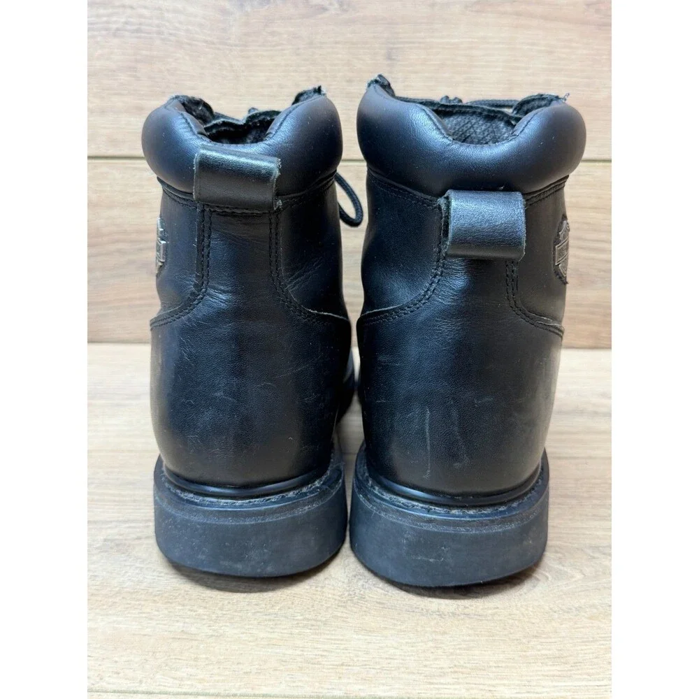 Harley Davidson 91610 Dipstick 6” Riding Boot Men Size 9.5 Black Lace-up Leather